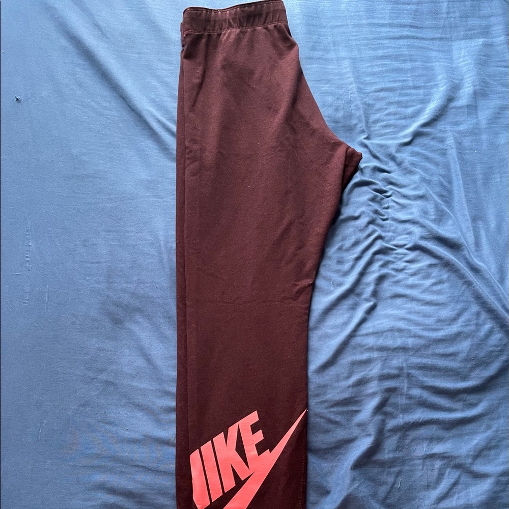 Dark Pink Nike Leggings w/ Pink Logo